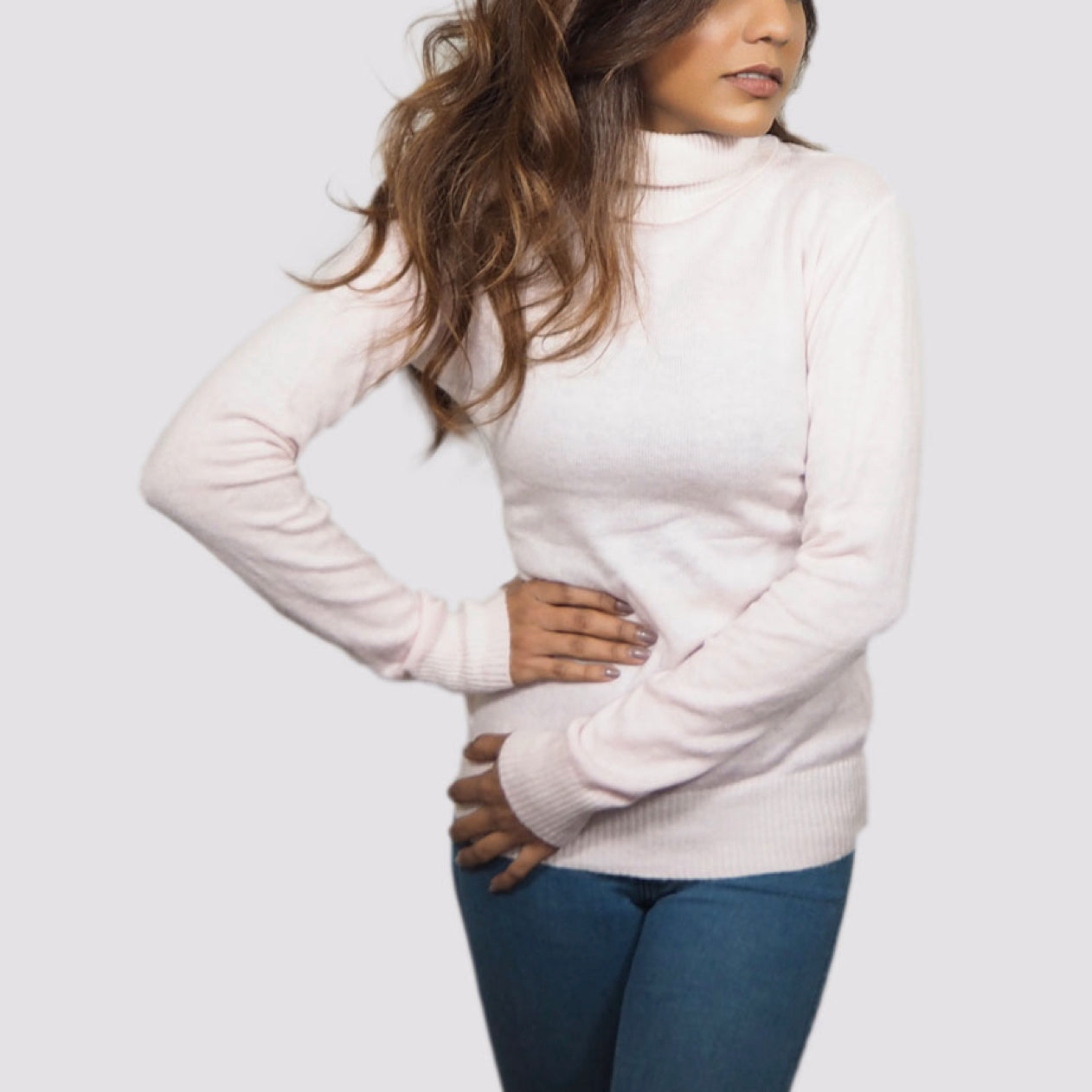 Cashmere Jumper in Blush